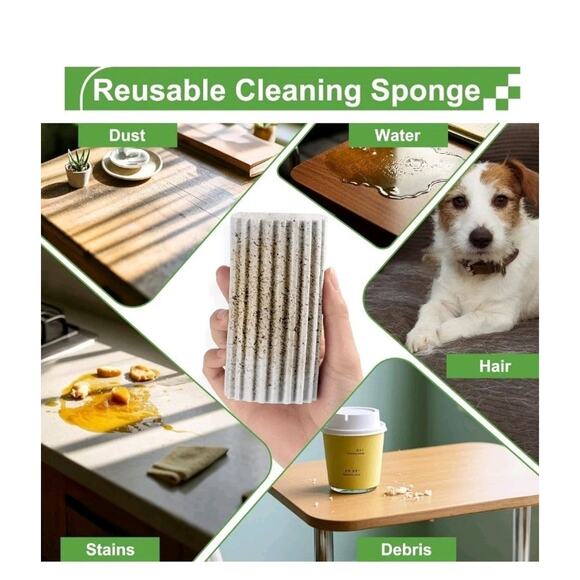 4-Pack Damp Clean Duster Sponges for Blinds, Glass, Vents & More, Gray - Picture 4 of 7